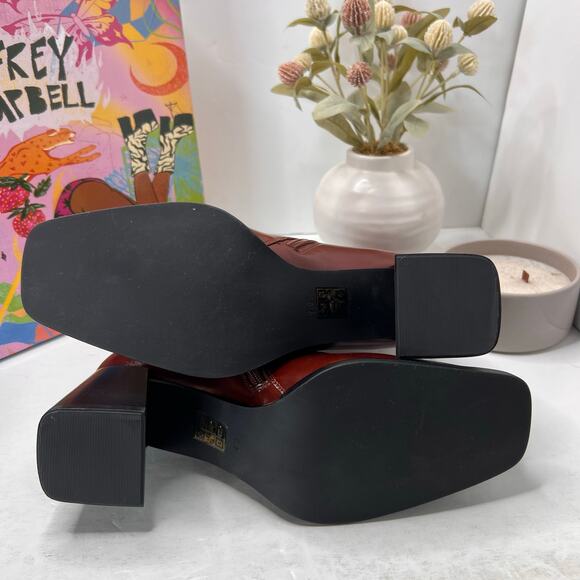 Jeffrey Campbell Sherpal Chunky Heel Zip Boot Brown Women 9.5 Tried On - Picture 9 of 11